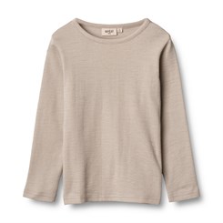 Wheat wool T-shirt LS - Soft beige